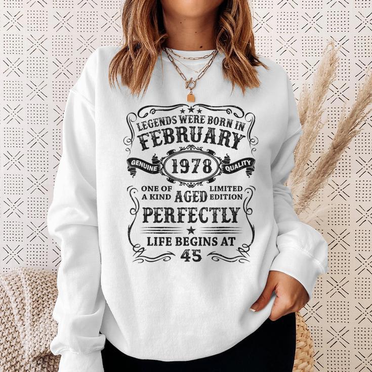 Februar 1978 Legenden Sweatshirt, 45. Geburtstag Mann Retro Geschenke für Sie