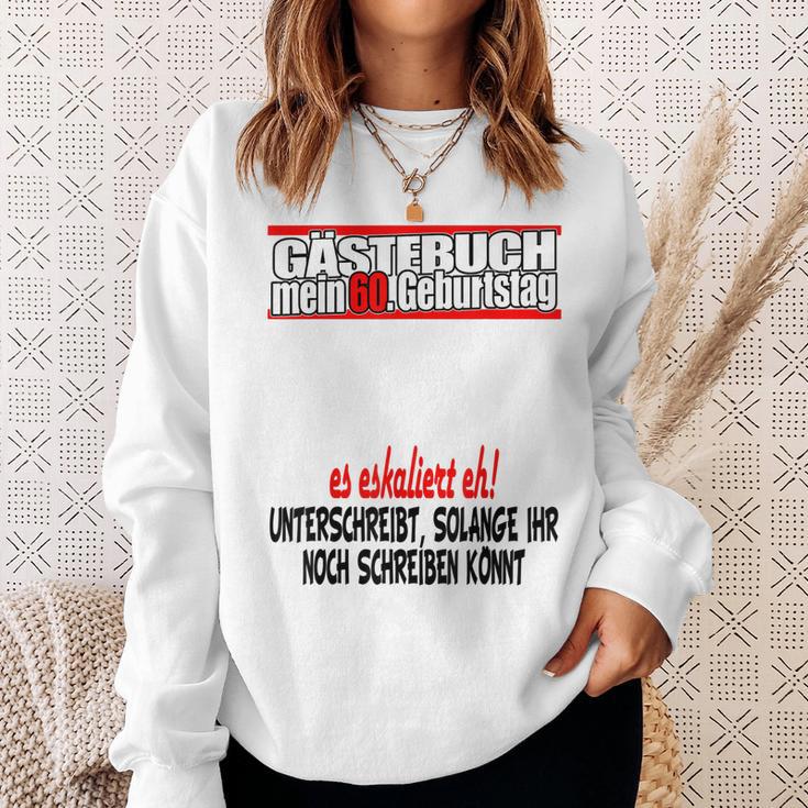 Gästebuch 60 Jahre 60 Geburtstag Mann Frau Party Sweatshirt Geschenke für Sie