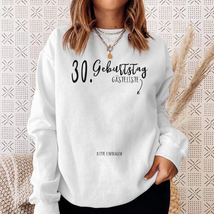 Geschenk Zum 30 Geburtstag Gästebuch Sweatshirt Geschenke für Sie