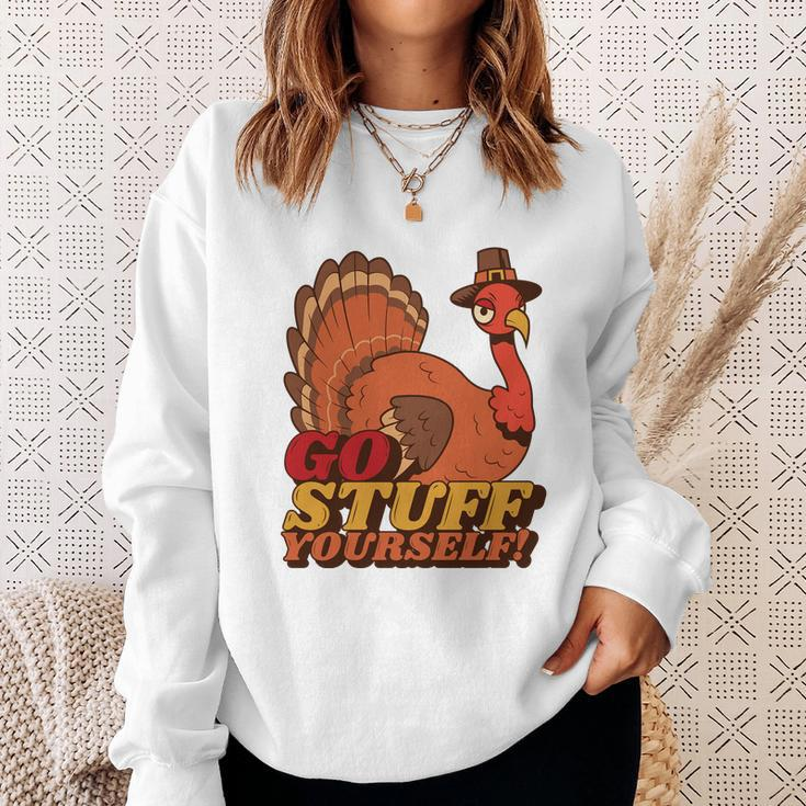 Go Stuff Yourself Funny Thanksgiving Sweatshirt Gifts for Her