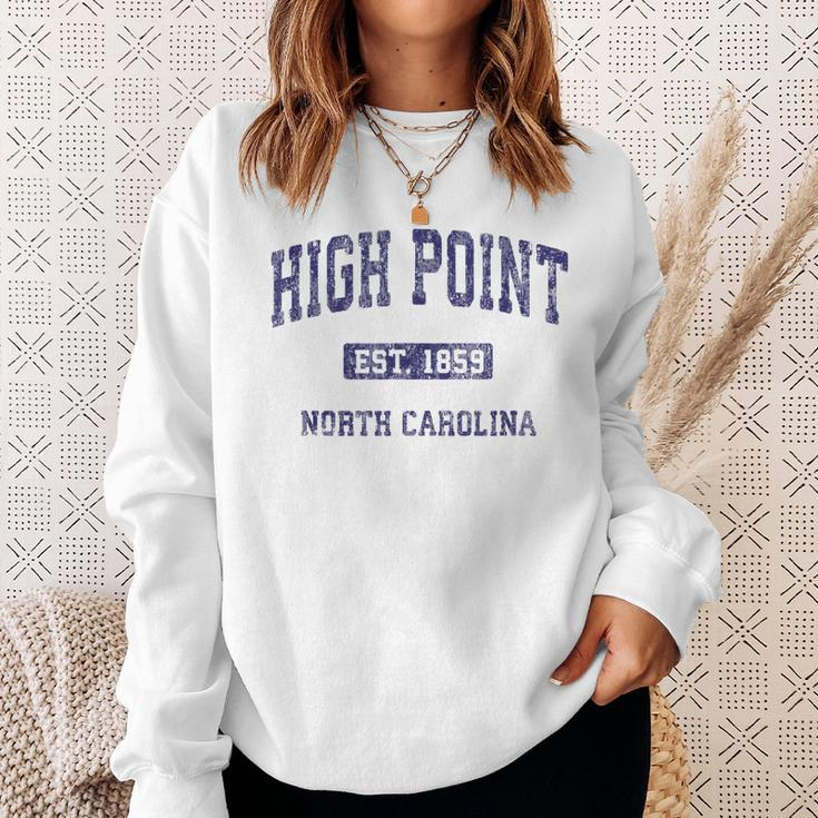 High Point North Carolina Nc Vintage Athletic Sports Design Sweatshirt Gifts for Her