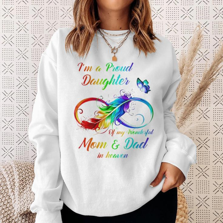 I’M A Proud Daughter Of My Wonderful Mom And Dad In Heaven Sweatshirt Gifts for Her