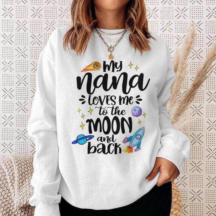 Kids Nana Loves Me To The Moon & Back Baby Children Toddler Sweatshirt Gifts for Her