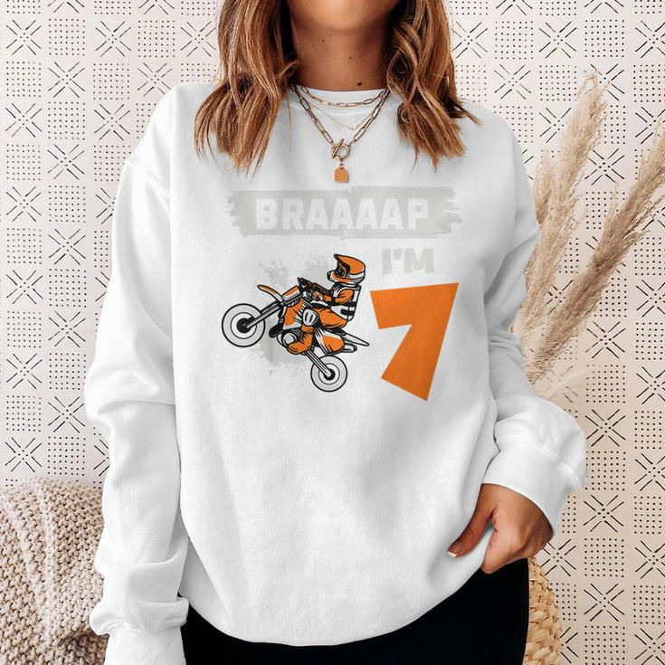 Kinder Braaaap Im 7 Dirt Bike Motocross 7 Geburtstag Sweatshirt Geschenke für Sie