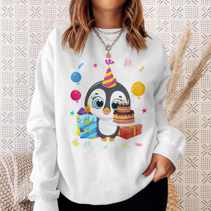 Kinder Pinguin-Party 9. Geburtstag Sweatshirt, Pinguin Mottoparty Outfit Geschenke für Sie