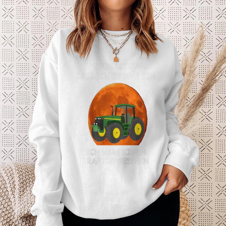 Kinder-Sweatshirt Entschuldigung, Zu Spät Wegen Traktor, Lustiges Traktor-Motiv Tee Geschenke für Sie