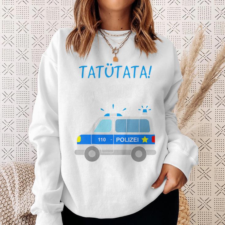 Kinder Tatütata Polizeiauto 4 Geburtstag Polizist Sweatshirt Geschenke für Sie