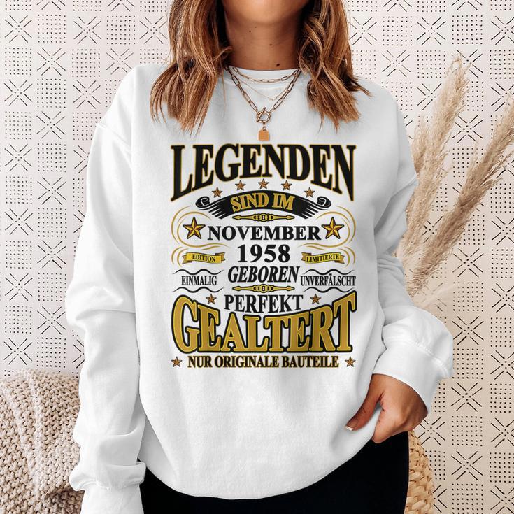 Legenden November 1958 Geburtstag Sweatshirt, 65 Jahre Lustiges Tee Geschenke für Sie