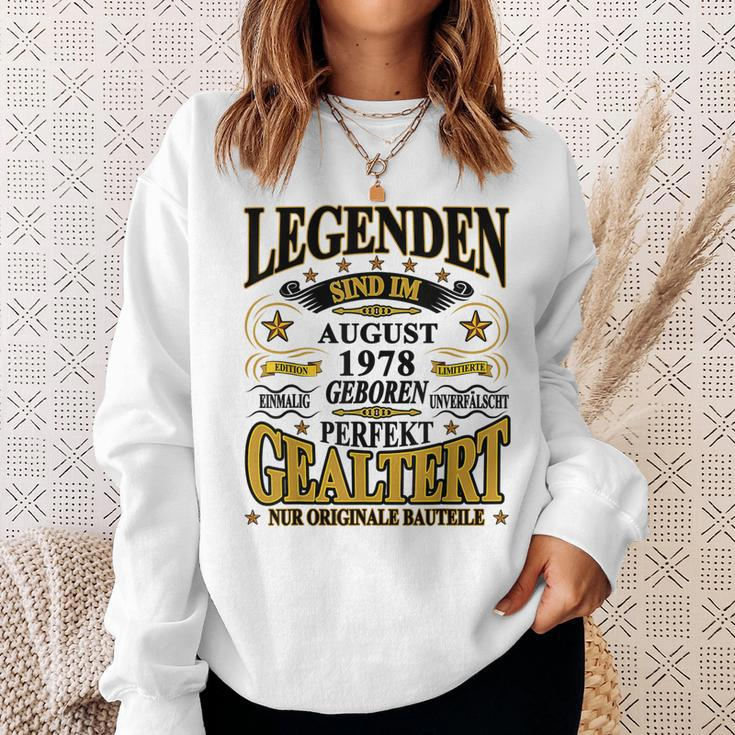 Legenden Sind Im August 1978 Geboren 45 Geburtstag Lustig V2 Sweatshirt Geschenke für Sie