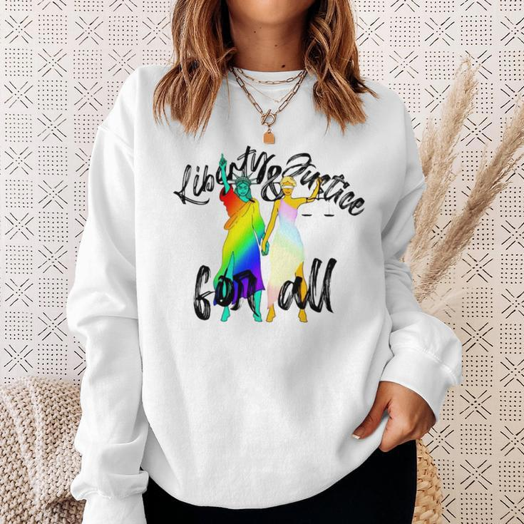 Liberty And Justice For All Sweatshirt Gifts for Her