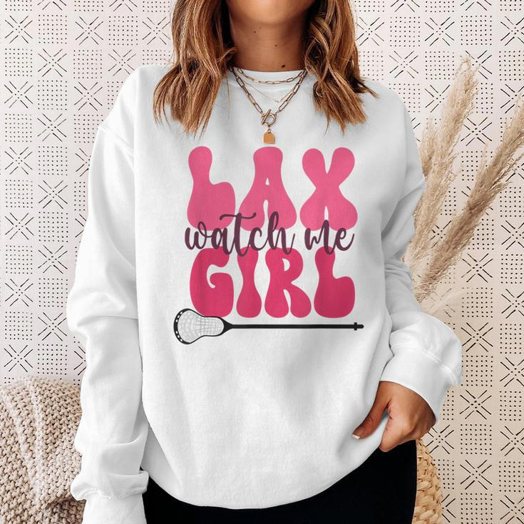 Lustiges Mädchen Lacrosse Lax Girl Sweatshirt Geschenke für Sie