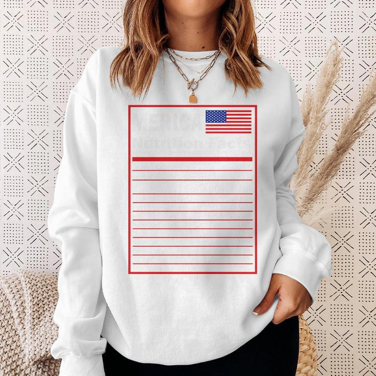 Merica Nutrition Facts V2 Sweatshirt Gifts for Her