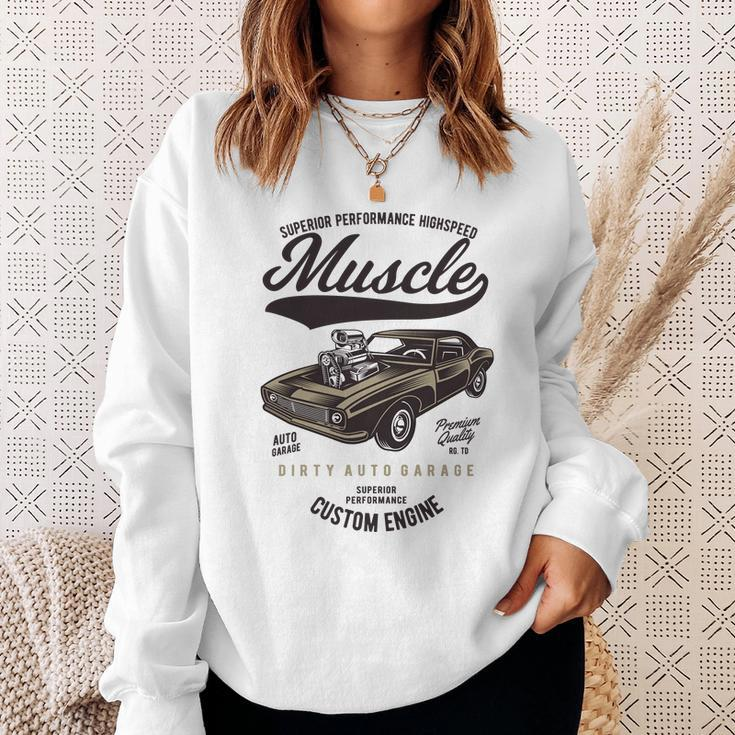 Muscle Car Club Sweatshirt Gifts for Her