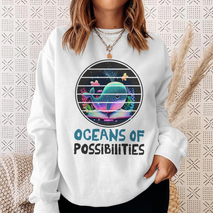 Oceans Of Possibilities Summer Reading 2023 Retro Vintage Sweatshirt Gifts for Her