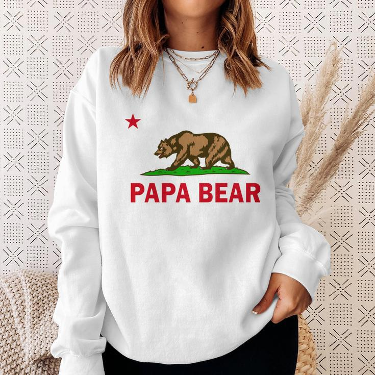 Papa Bear California Republic Sweatshirt Gifts for Her