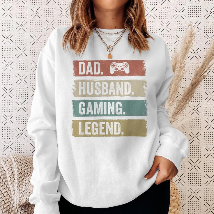 Papa Ehemann Gaming Legende Vintage Videospieler Papa Vater Sweatshirt Geschenke für Sie