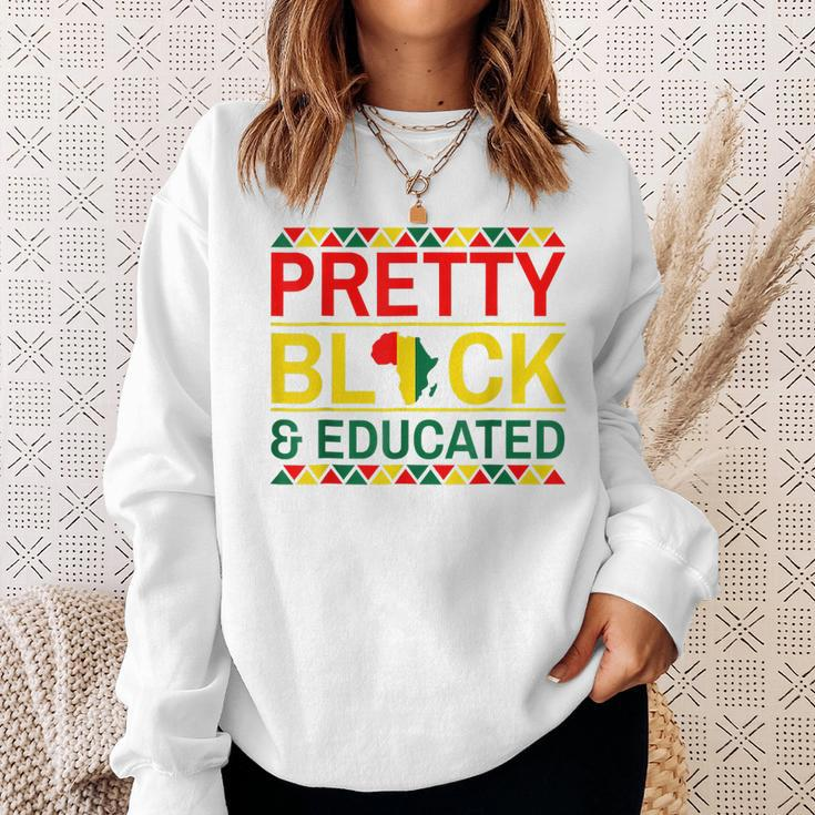 Pretty Black And Educated African Women Black History Month V3 Sweatshirt Gifts for Her
