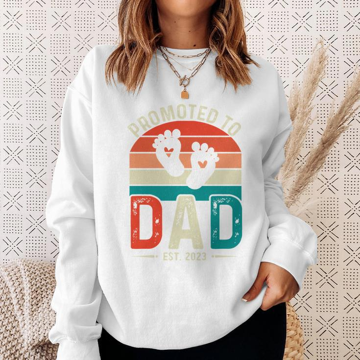 Promoted To Dad Gift For Dad Fathers Day Sweatshirt Gifts for Her