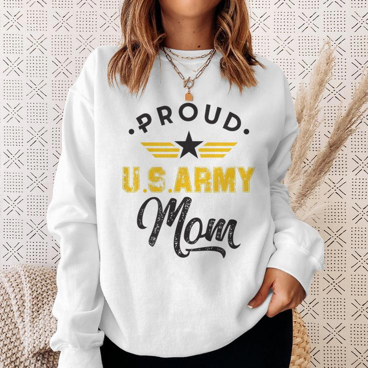 Proud Us Army Mom Family Parents Mother Son Daughter Gift Sweatshirt Gifts for Her