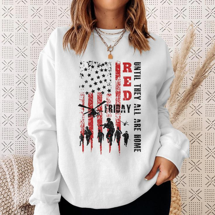 Red Friday Until They All Are Home Patriotic American Gift Sweatshirt Gifts for Her