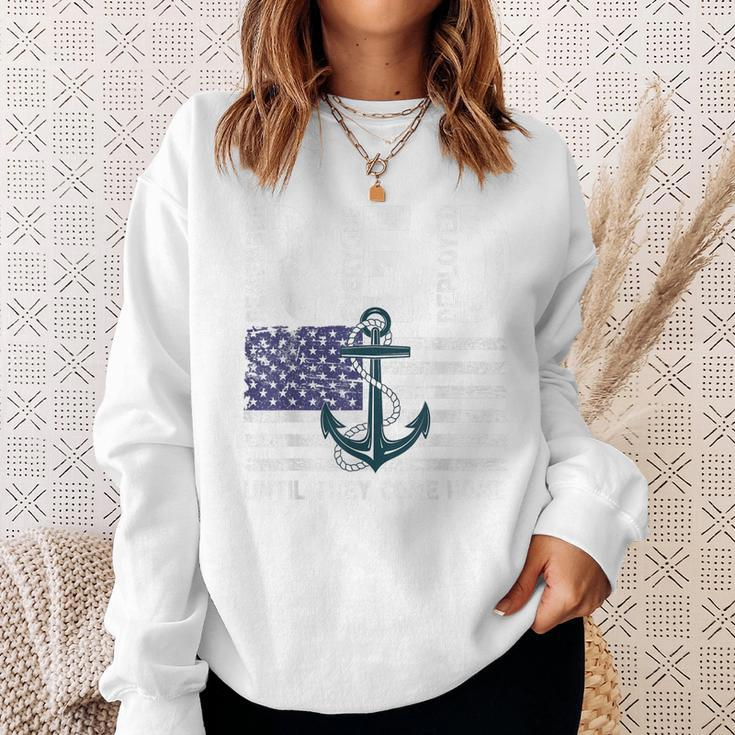 Remember Everyone Deployed Until They Come Home Navy Sweatshirt Gifts for Her