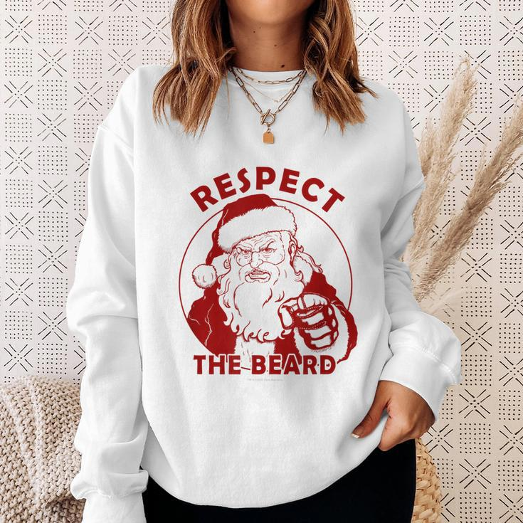 Respect The Beard Santa Claus Funny Christmas Sweatshirt Gifts for Her