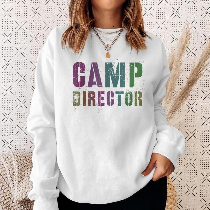 Rockin Camp Director Camping Host Chaos Coordinator Sign Sweatshirt Gifts for Her