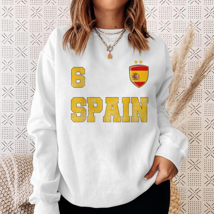 Spain Soccer Spanish Football Number Six Futebol Jersey Fan Men Women Sweatshirt Graphic Print Unisex Gifts for Her