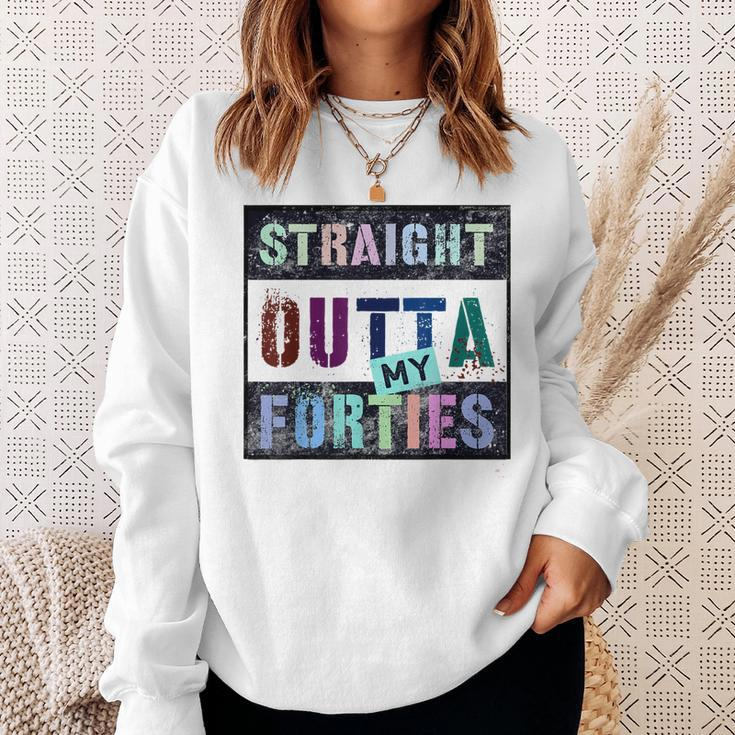 Straight Outta My Forties Vintage 50Th Birthday 1973 Legend Sweatshirt Gifts for Her