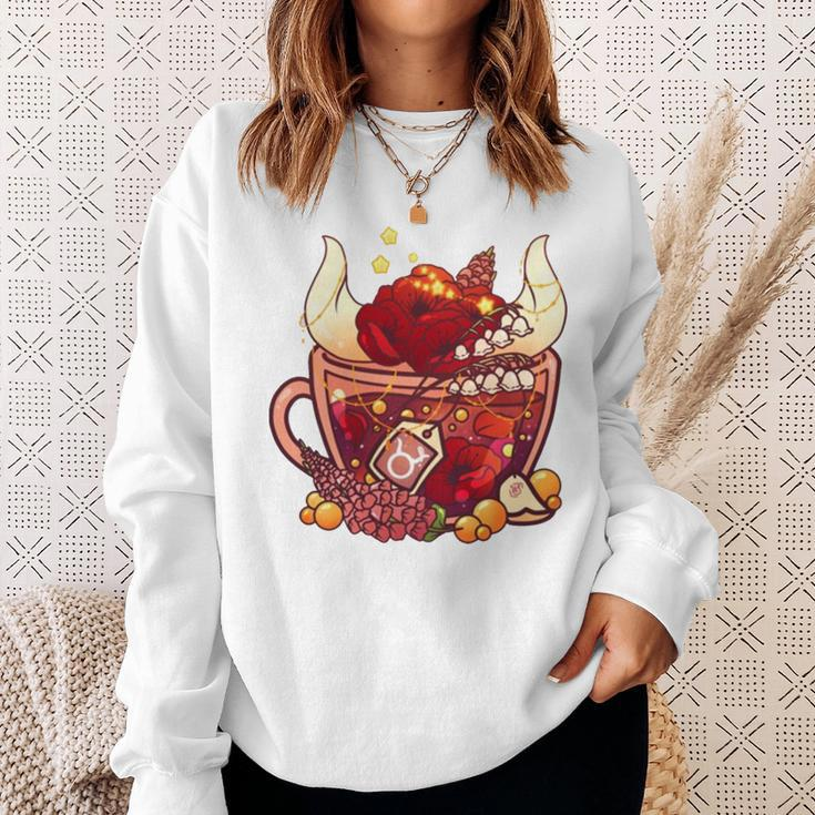 Taurus Zodiac Teacup Sweatshirt Gifts for Her