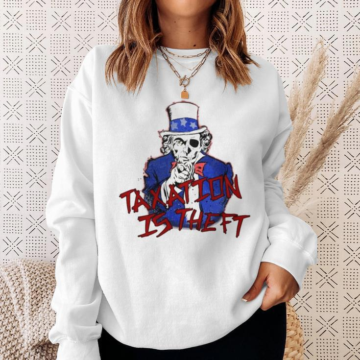 Taxation Is Theft Sweatshirt Gifts for Her