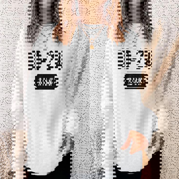 Vintage Dd-214 Alumni Us Military Veteran Men Women Sweatshirt Graphic Print Unisex Gifts for Her