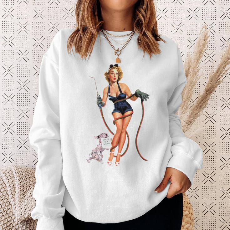 Vintage Sexy Welder Pinup Girl Sweatshirt Gifts for Her
