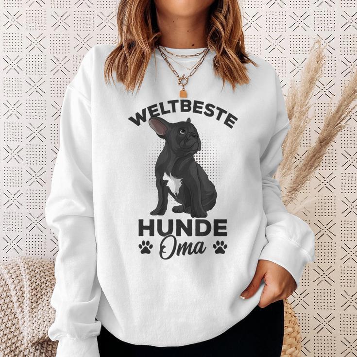 Weltbeste Hunde-Oma Französische Bulldogge Tee, Frenchie Frauchen Sweatshirt Geschenke für Sie