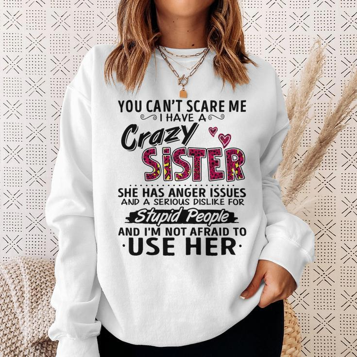 You Cant Scare Me I Have A Crazy Bestie Leopard Pink - Mens Standard Sweatshirt Gifts for Her