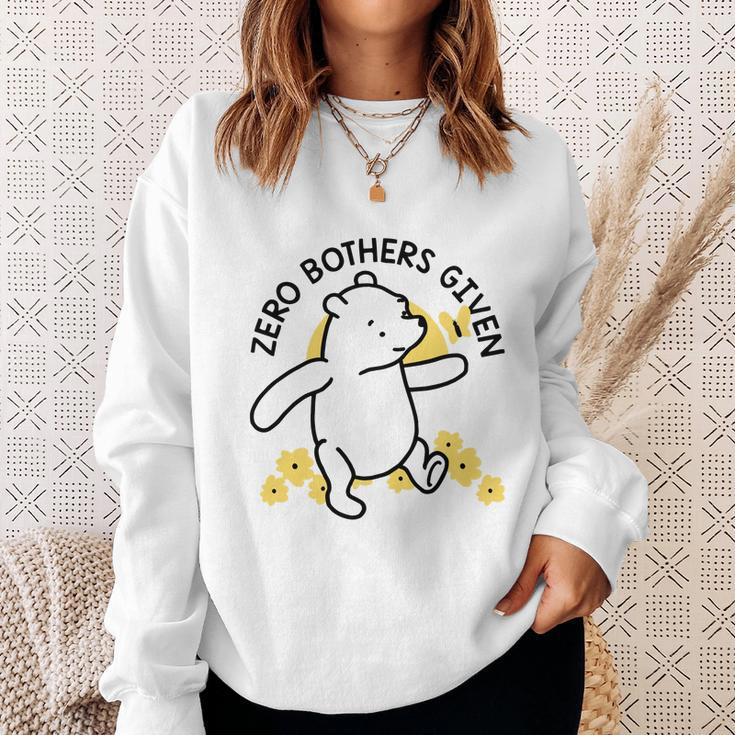 Zero Bothers Given Funny Zero Bothers Given V2 Sweatshirt Gifts for Her