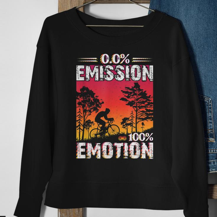 0 Emission 100 Emotion Anti E-Bike Fahrradfahrer Sweatshirt Geschenke für alte Frauen