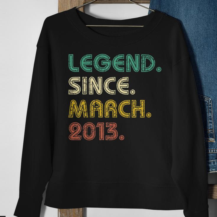10 Years Old Gifts Legend Since March 2013 10Th Birthday Sweatshirt Gifts for Old Women