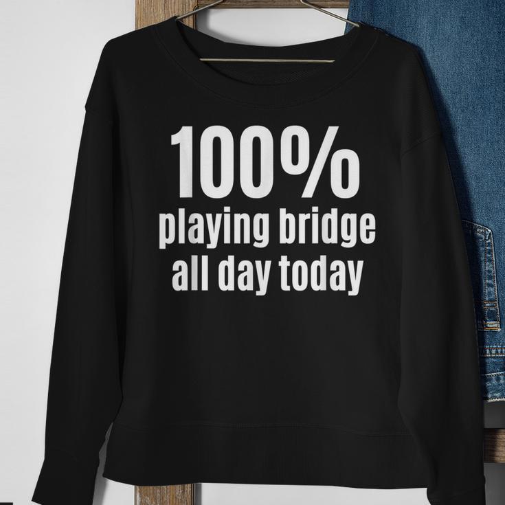 100 Spielbrücke Lustiges Gambling Sweatshirt für Ganztagszocker Geschenke für alte Frauen