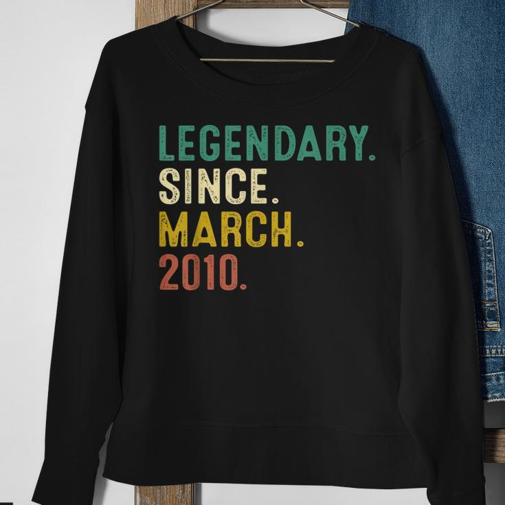 13 Years Old Gifts Legend Since March 2010 13Th Birthday Sweatshirt Gifts for Old Women