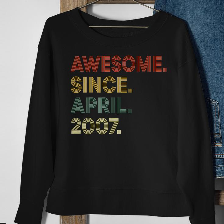 16 Year Old Awesome Since April 2007 16Th Birthday Sweatshirt Gifts for Old Women