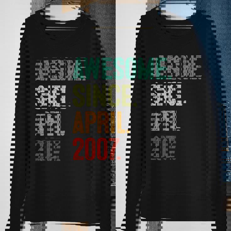 16 Years Old Awesome Since April 2007 16Th Birthday Sweatshirt Gifts for Old Women