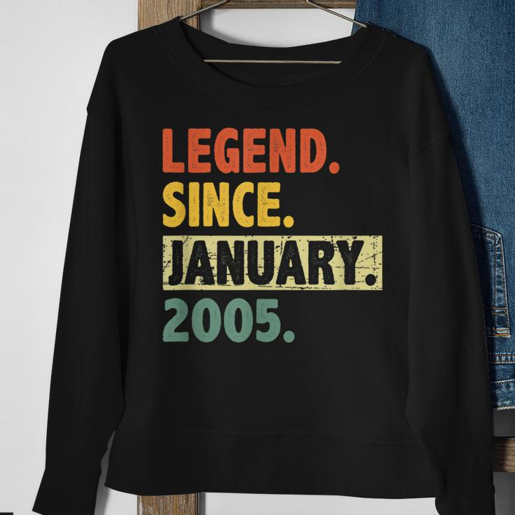 18 Geburtstag Legende Seit Januar 2005 18 Jahre Alt Sweatshirt Geschenke für alte Frauen