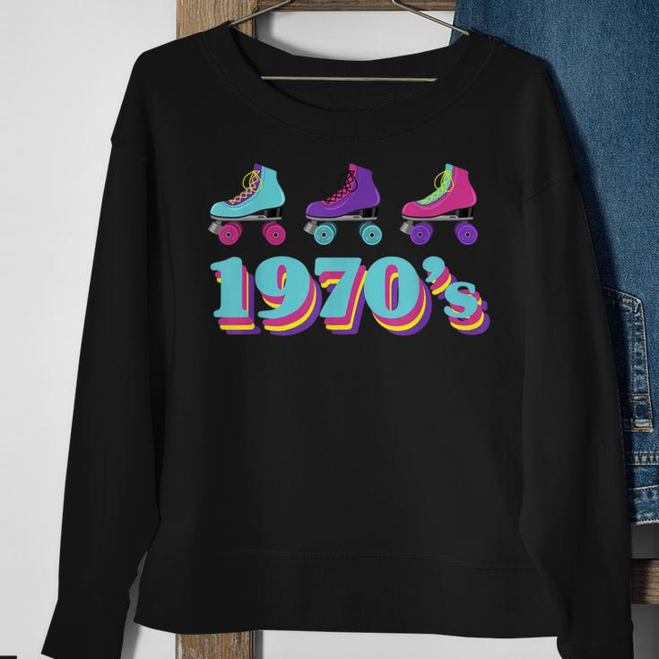 1970S Roller Skates 70S Party Costume Vintage Retro 70S Sweatshirt Gifts for Old Women