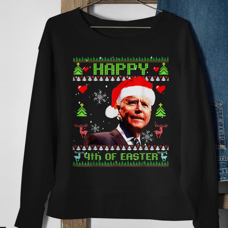 Happy 4Th Of Easter Funny Joe Biden Christmas Ugly Sweater  V2 Men Women Sweatshirt Graphic Print Unisex