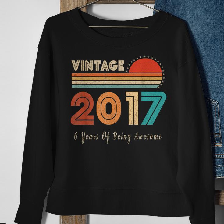 6 Year Old Vintage 2017 Limited Edition 6Th Birthday  Men Women Sweatshirt Graphic Print Unisex
