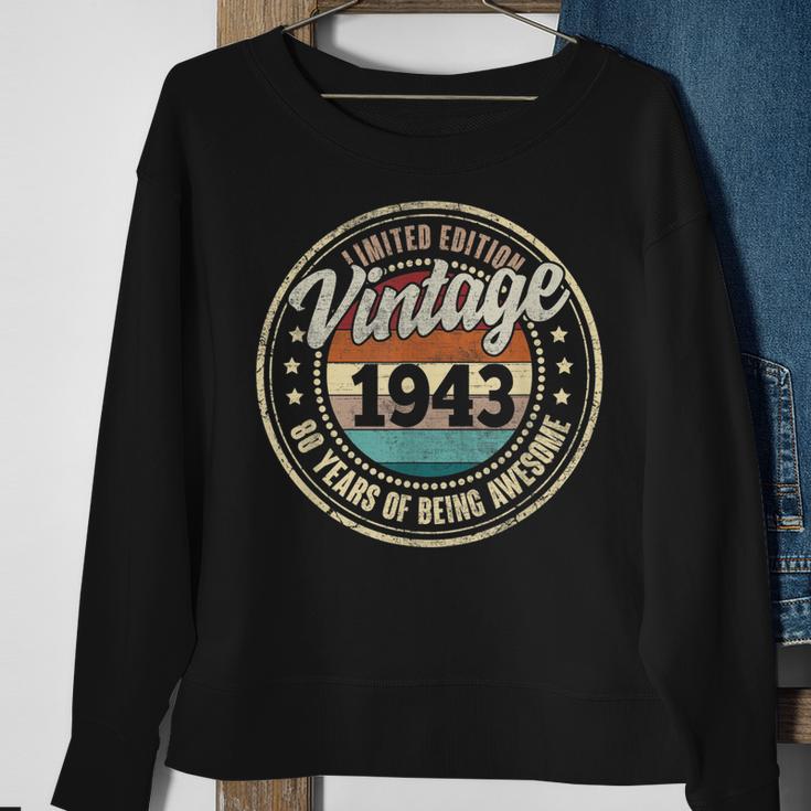 80 Year Old Gifts Vintage 1943 Limited Edition 80Th Birthday  V4 Men Women Sweatshirt Graphic Print Unisex