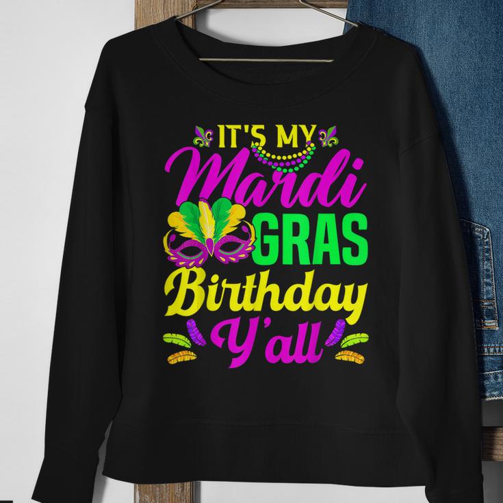 Its My Mardi Gras Birthday Yall Carnival Costume Mardi Gras  Sweatshirt
