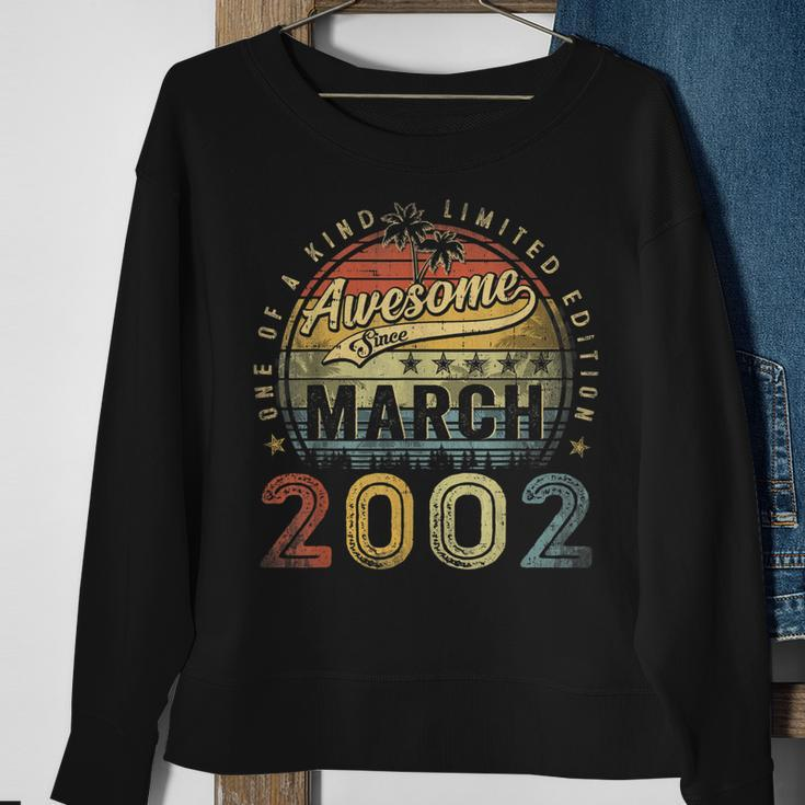 21 Year Old Awesome Since March 2002 21St Birthday Sweatshirt Gifts for Old Women