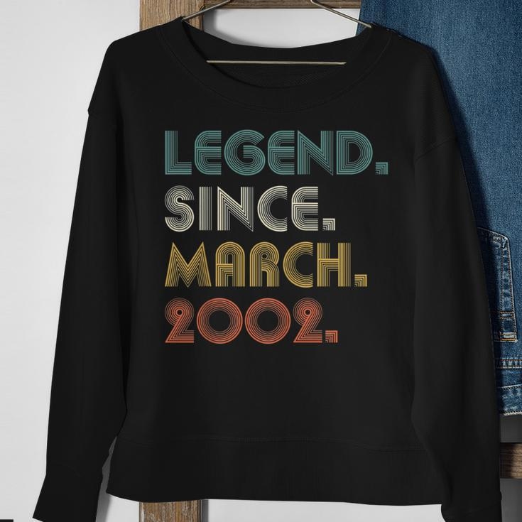 21 Years Old Legend Since March 2002 21St Birthday Gifts Sweatshirt Gifts for Old Women